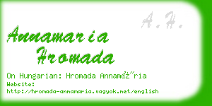 annamaria hromada business card